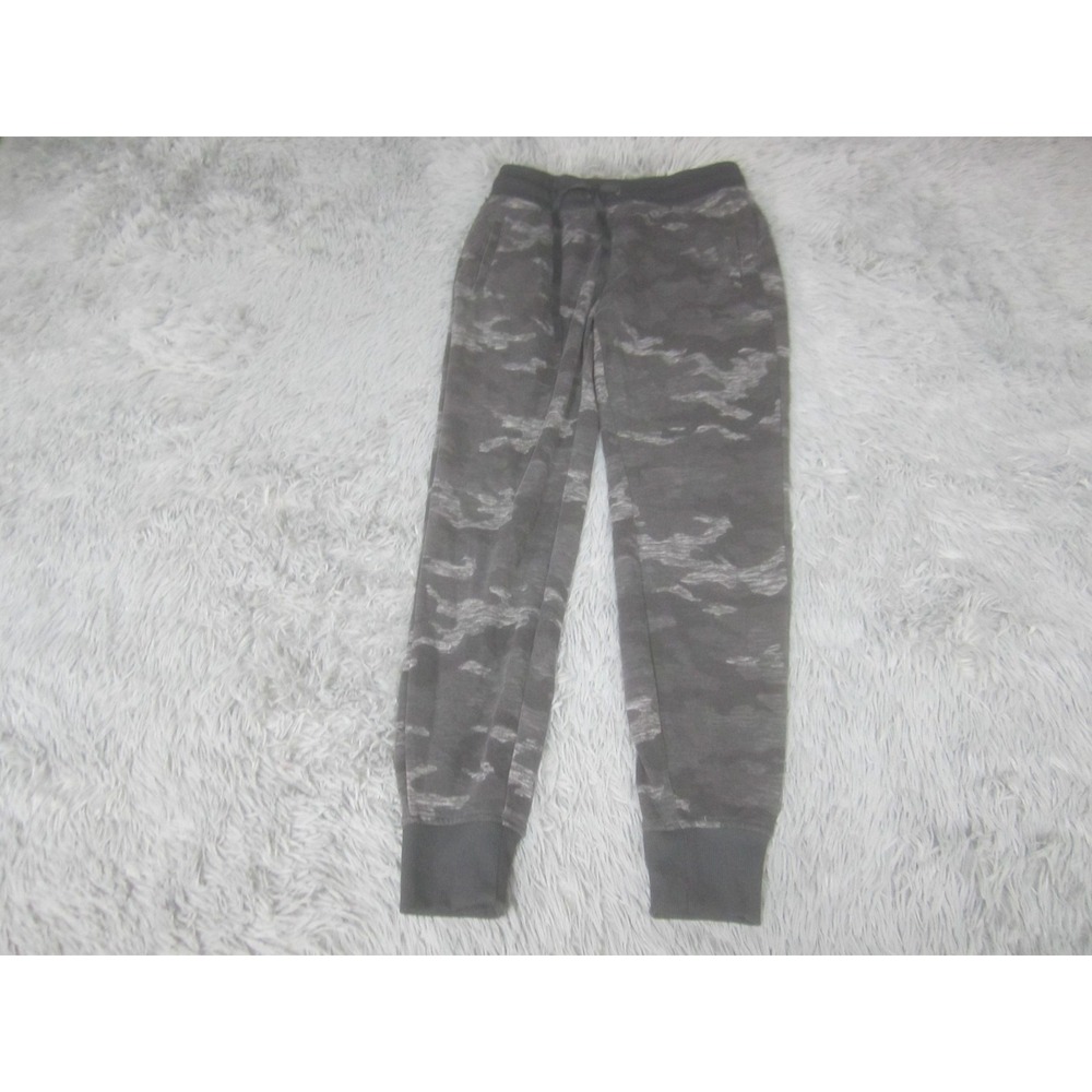 Athletic Works Pants Womens Small Gray Camo Fleece Joggers Lounge Sweatpants
